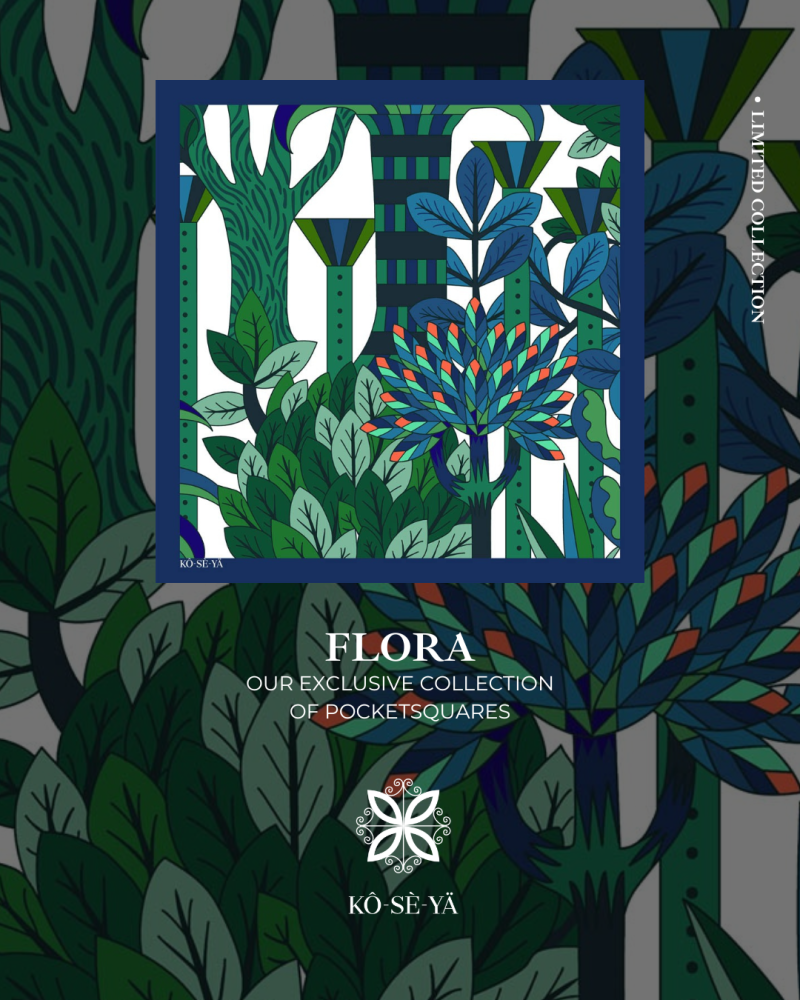 Flora Premium Silk Pocket Square