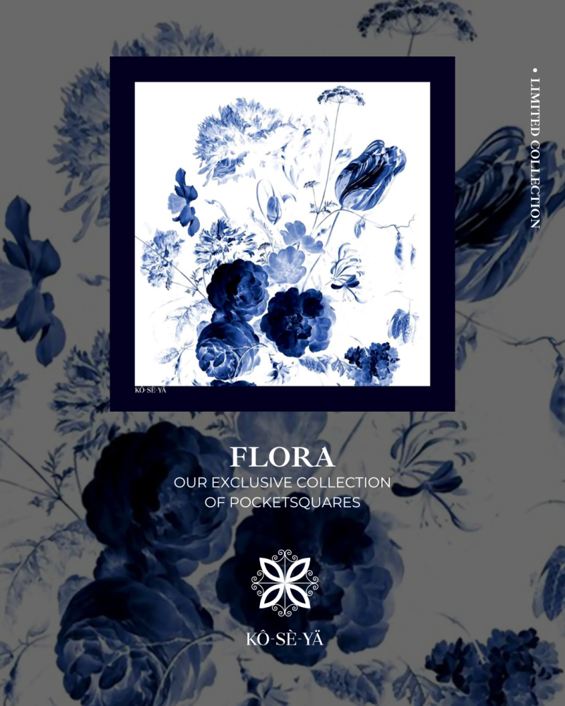 Flora Premium Silk Pocket Square