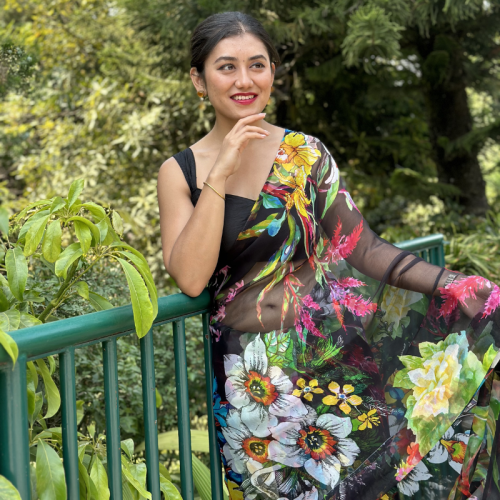 Aviva Pure French Chiffon Silk Saree