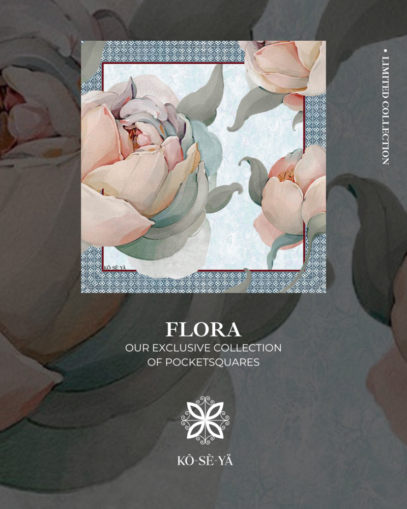 Flora Premium Silk Pocket Square