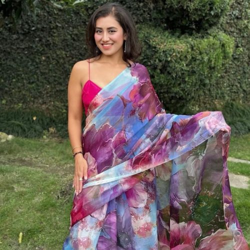 Deeya Pure Chiffon Silk Saree