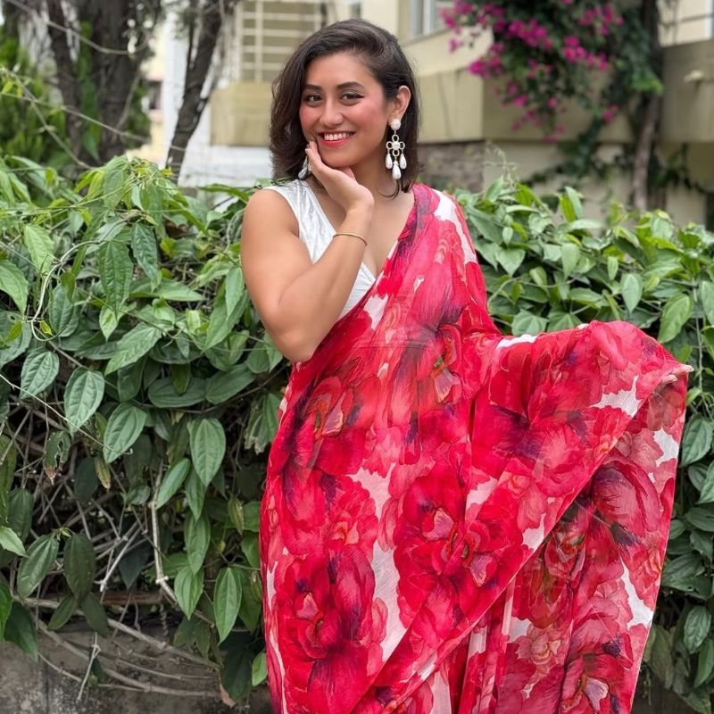 Isha Pure French Chiffon Silk Saree