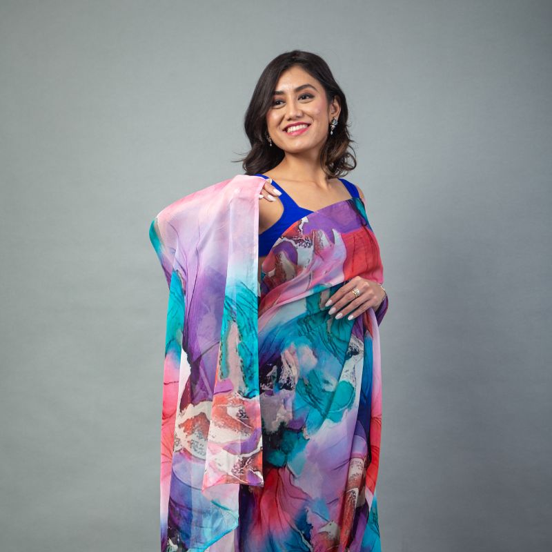 Putali Pure Organza Silk Saree